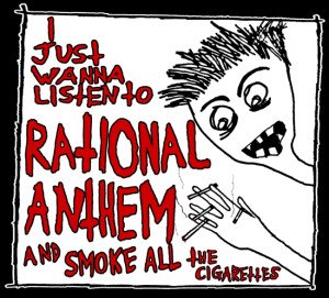 "Smoke All the Cigarettes." 3/16/13 + 5/3/13. T-shirt.