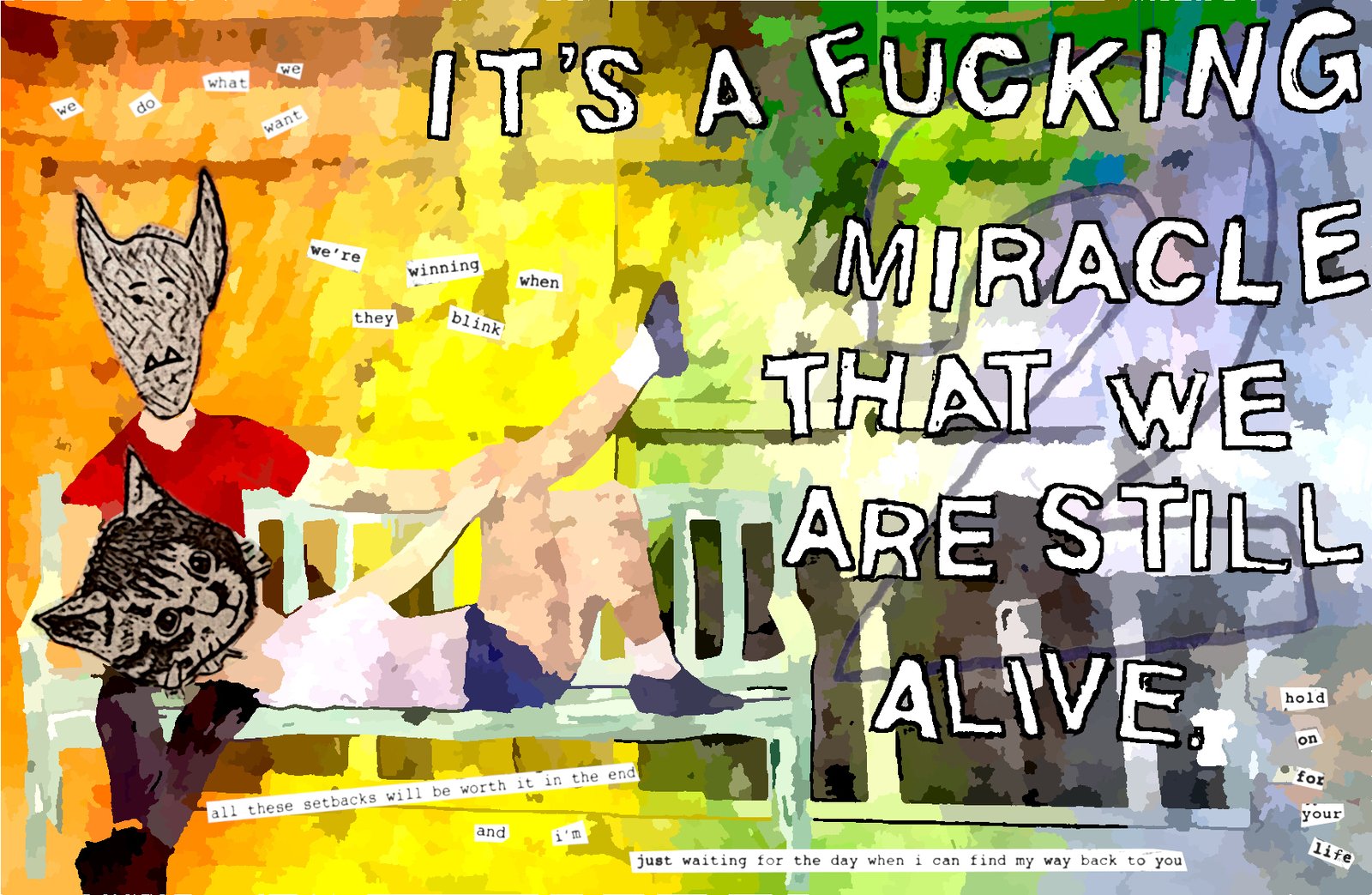 "Fucking Miracles" 6x4-inch art print