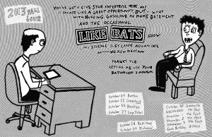 Like Bats 2013 fall tour poster