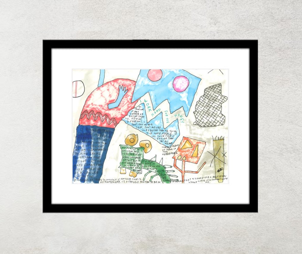 "I Work Hard for the Money" 8x6-inch art print - Image 2